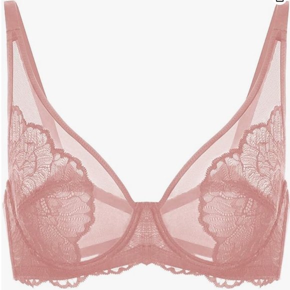 HSIA Underwire Non Padded Minimizer Embroidery Lace Bra Size 36DD - NEW No Tags - Picture 3 of 5